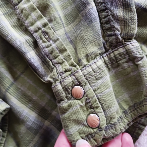 Vintage 90's pretty green Arizona pearl snap button up shirt - Picture 9 of 13